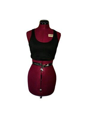 Energie Laura Sports Bra Women’s XL Black Racerback Athletic Workout Top